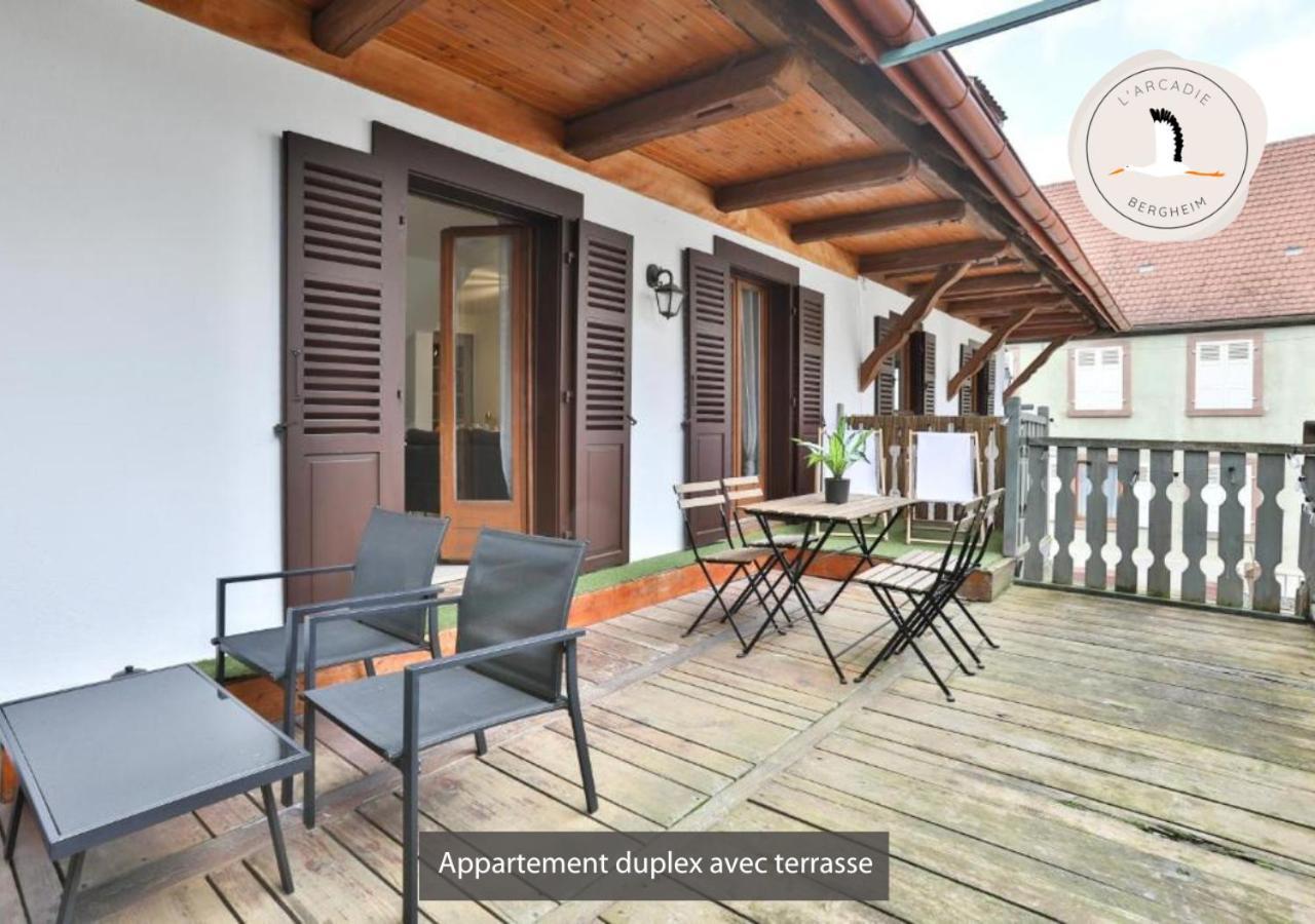 Appartements Duplex 3 Et 4 Personnes - Climatisation - Village Elu Parmi Les "Plus Beaux Villages De France" - Route Des Vins - Centre Alsace Bergheim Exterior foto